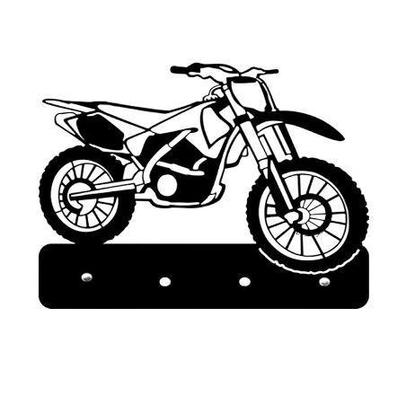 Moto, Quadro em MDF na cor preta com desenho de Moto Cross.…