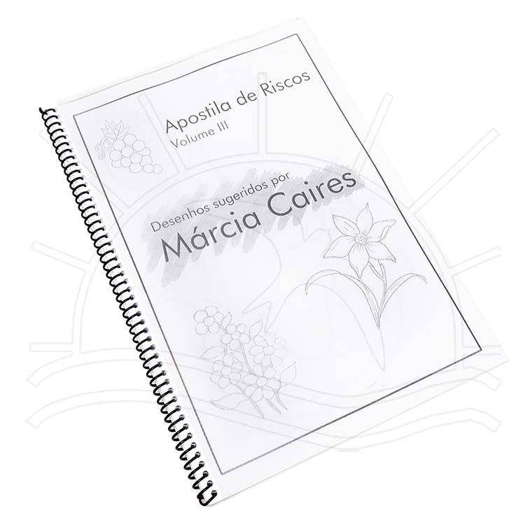Apostila de Riscos e Desenhos Para Pintura em Tecido por Márcia Caires Vol  3 - Livros de Pintura - Magazine Luiza