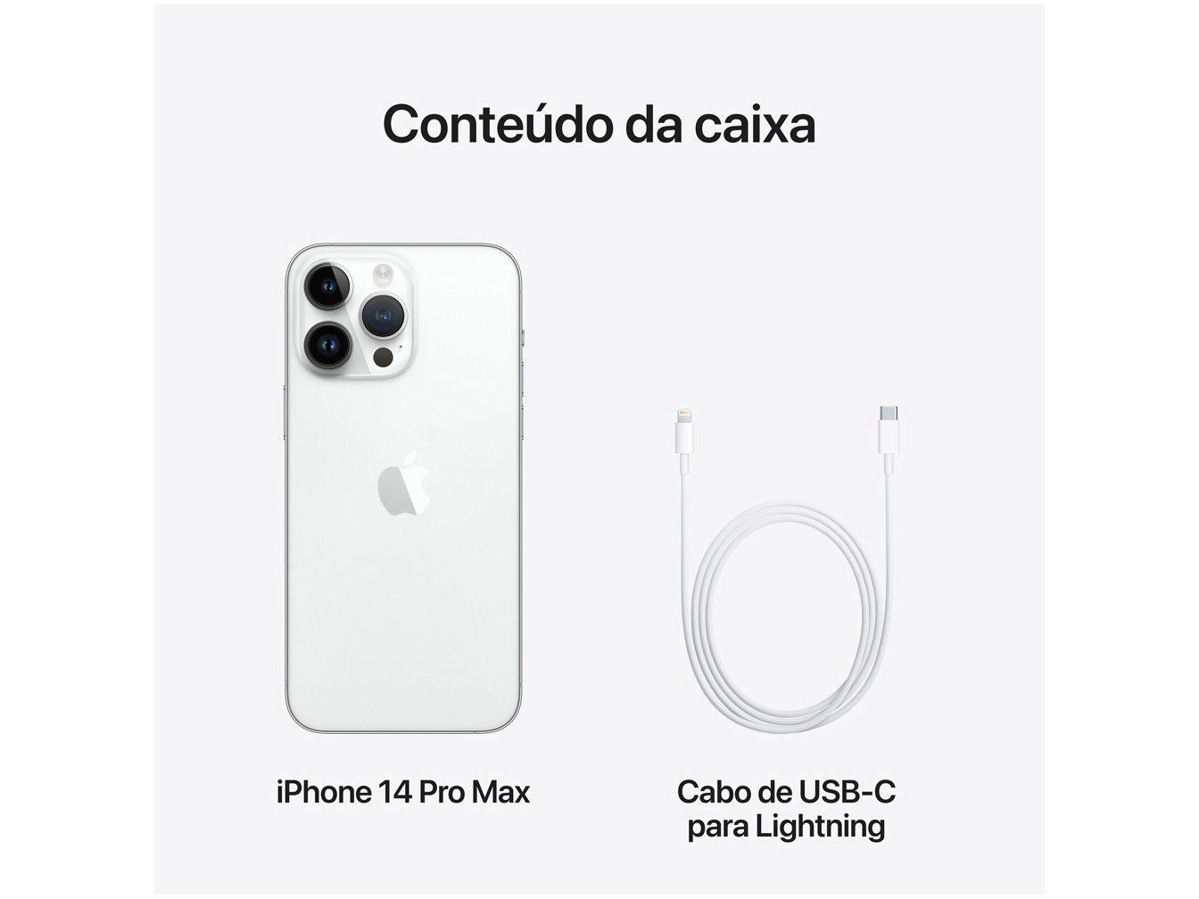 Apple iPhone 14 Pro Max 128GB Prateado 6,7” 48MP - iPhone 14 Apple iPhone 14 Pro Max 128GB Prateado 6,7” 48MP - iPhone 14