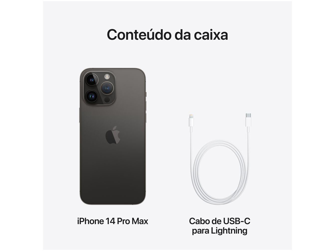 Apple iPhone 14 Pro Max 256GB Preto-espacial 6,7” 48MP Apple iPhone 14 Pro Max 256GB Preto-espacial 6,7” 48MP