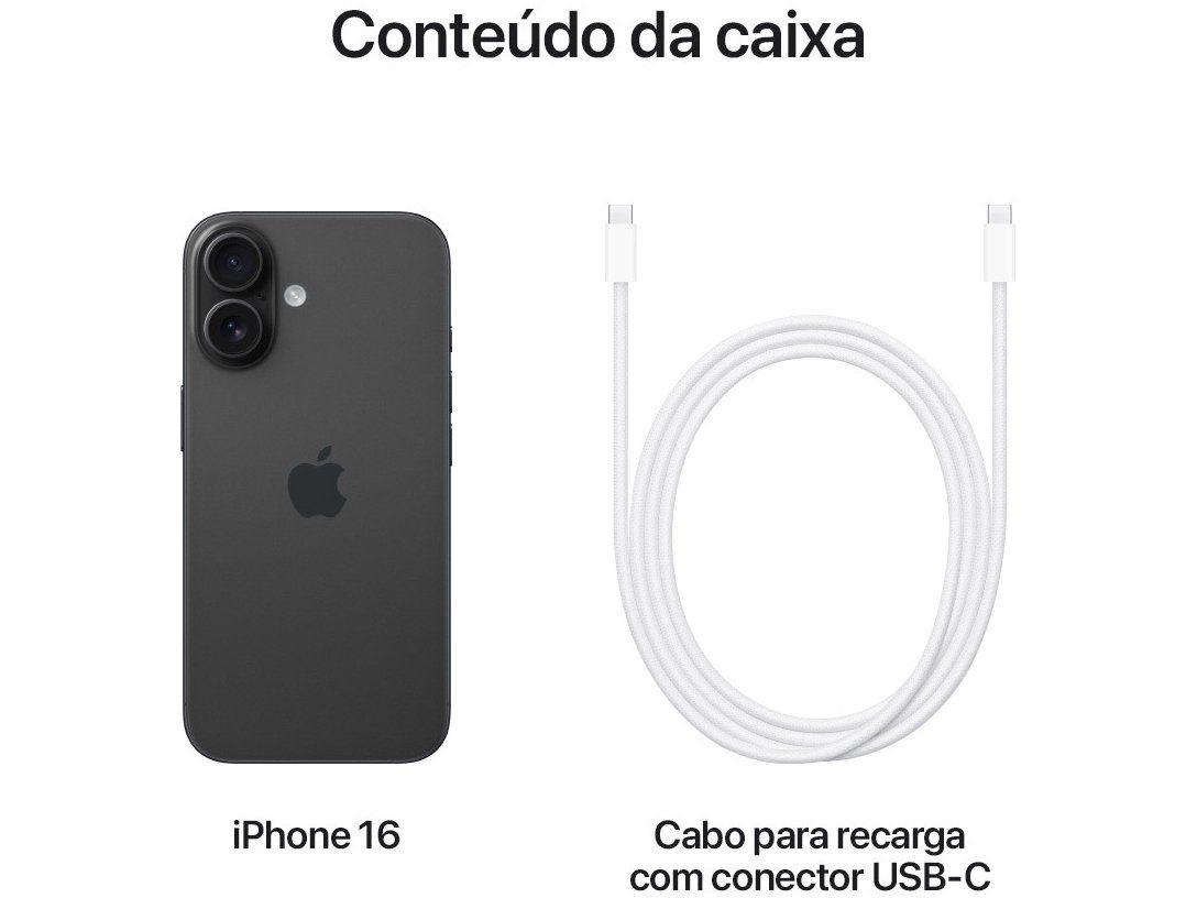 Apple iPhone 16 256GB Preto 6,1