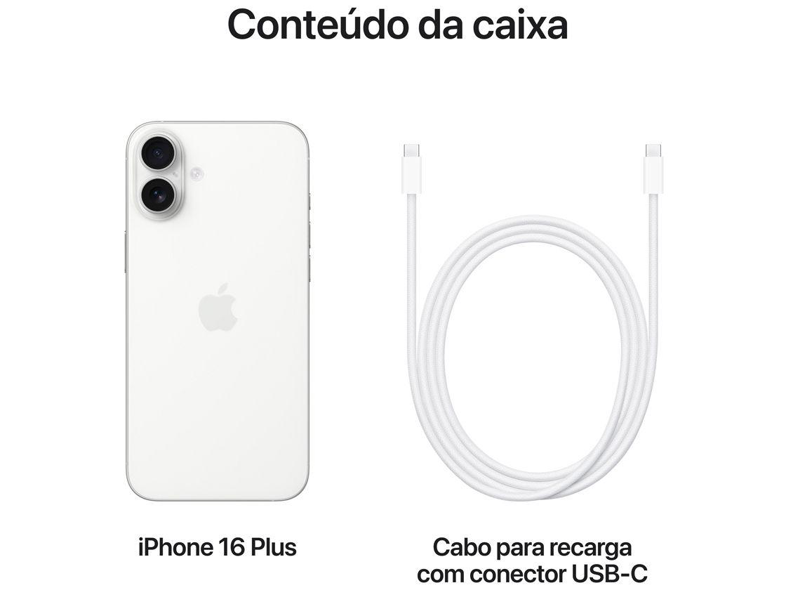 Apple iPhone 16 Plus 128GB Branco 6,7" 48MP iOS 5G