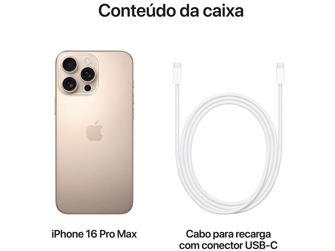 Apple iPhone 16 Pro Max 256GB Titânio-deserto 6,9" 48MP iOS 5G