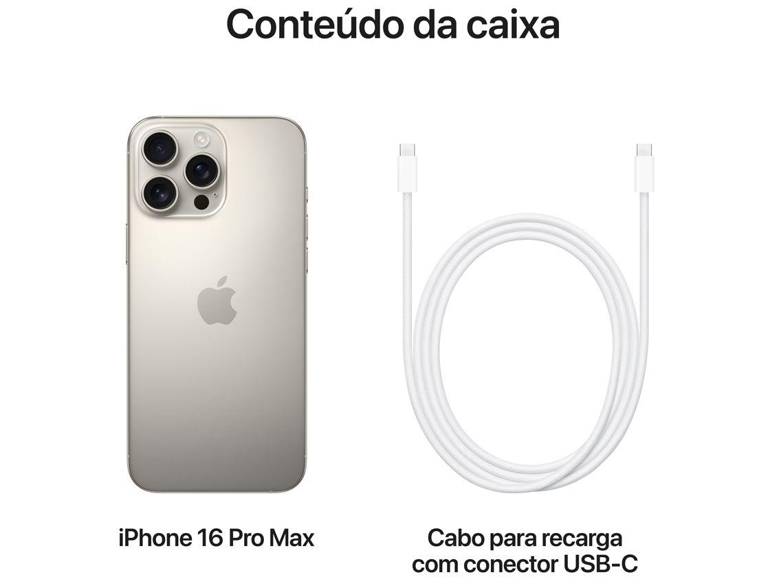 Apple iPhone 16 Pro Max 512GB Titânio Natural 6,9" 48MP iOS 5G