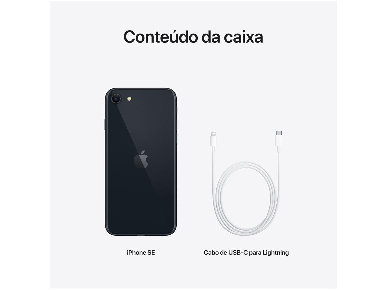 Apple iPhone SE 3ª geração 64GB Meia-noite 4,7”