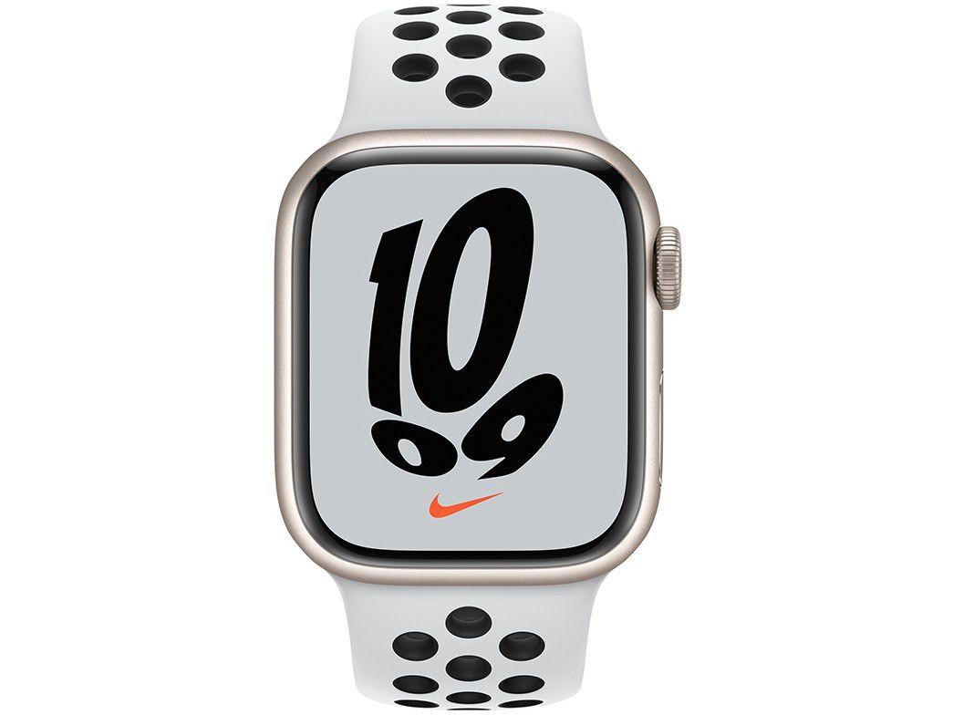 Apple Watch Nike Series 7 41mm GPS + Cellular - Caixa Estelar 
