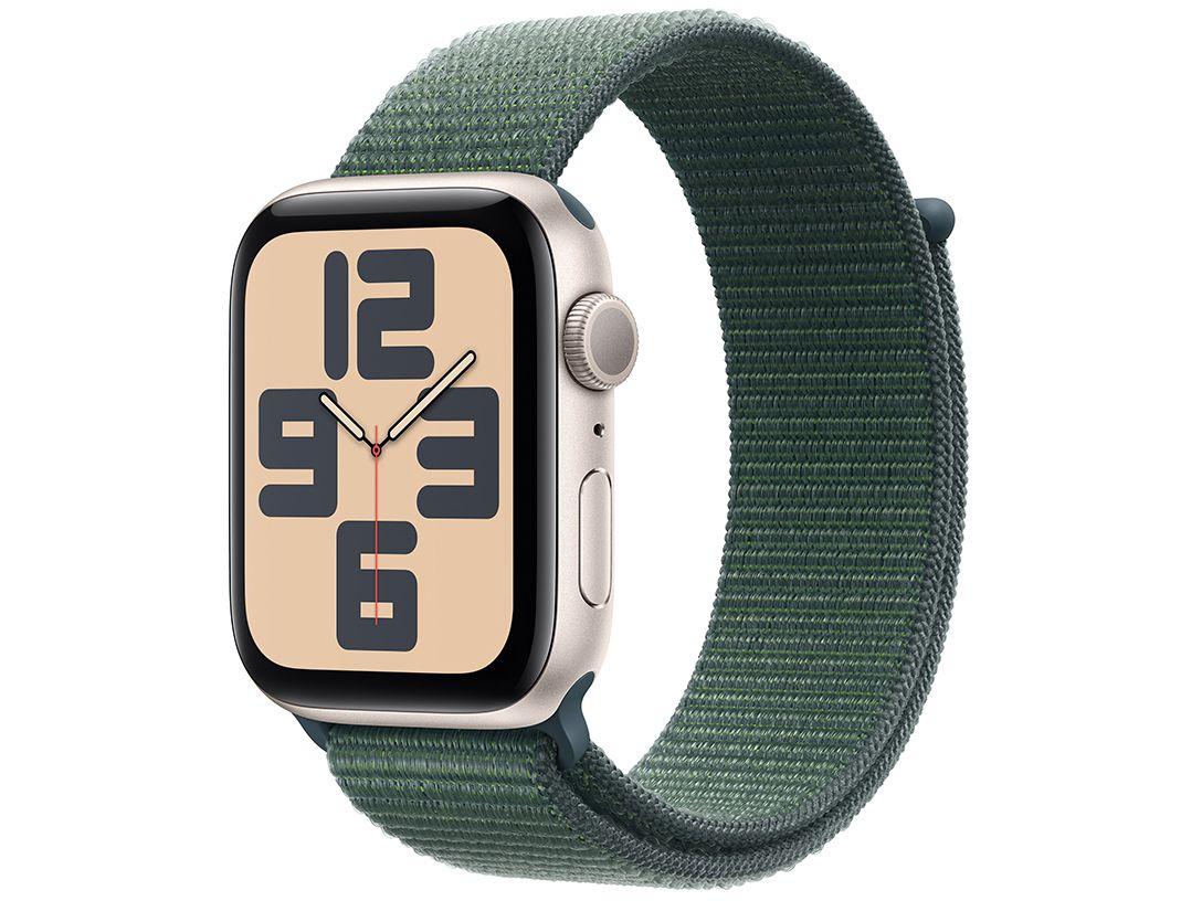 Apple Watch SE GPS Caixa Estelar de Alumínio 44mm Pulseira Loop Esportiva Verde-lago