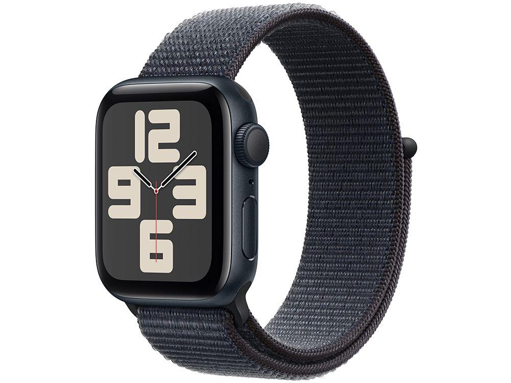 Apple Watch SE GPS Caixa Meia-noite de Alumínio 40mm Pulseira Loop Esportiva Tinto