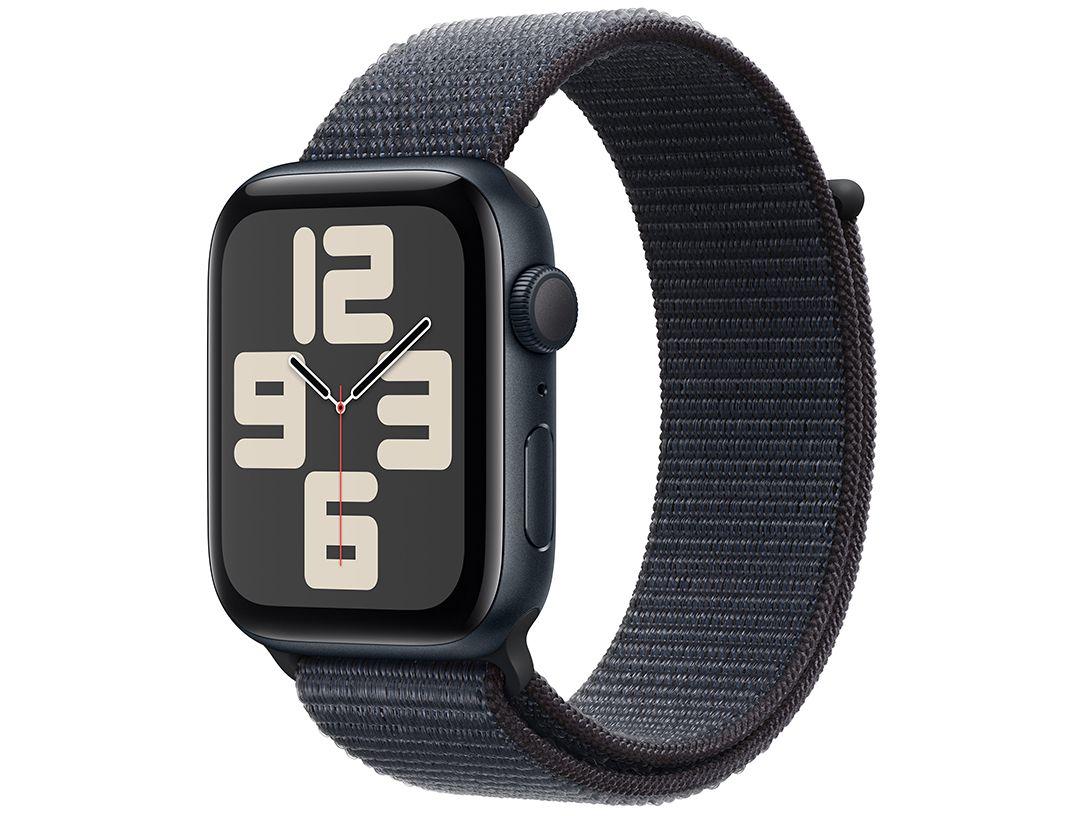 Apple Watch SE GPS Caixa Meia-noite de Alumínio 44mm Pulseira Loop Esportiva Tinto