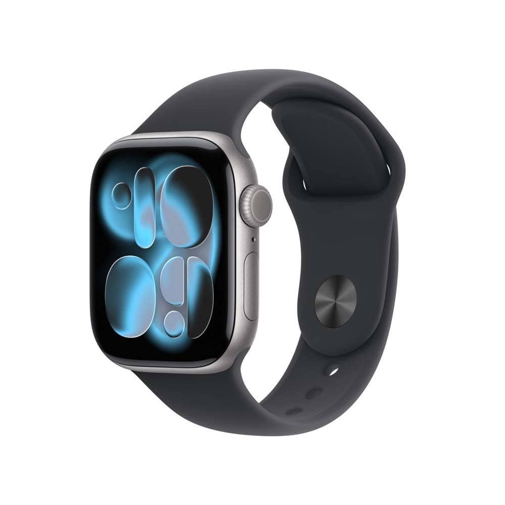 Apple Watch Series 11 GPS Caixa Cinza-espacial de Alumínio 42mm Pulseira Esportiva Preta P/M| GPS - Cinza-espacial - 42mm - P/M