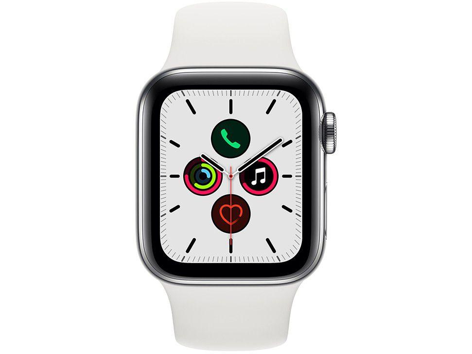 Apple Watch Series 5 (GPS + Cellular) 40mm - Caixa Aço Inoxidável