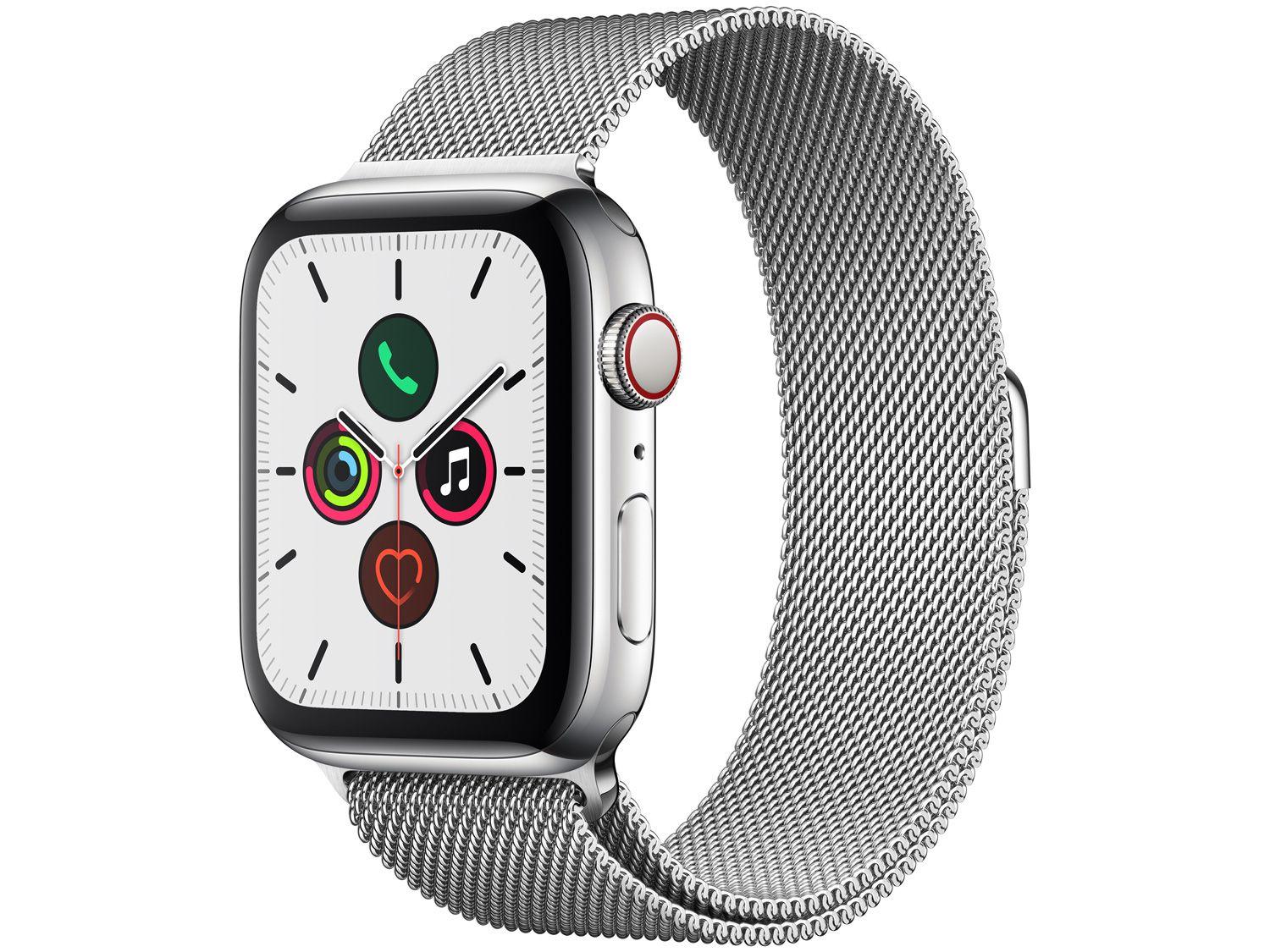 Apple Watch Series 5 (GPS + Cellular) 44mm - Caixa Aço Inoxidável