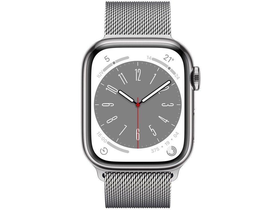 Apple Watch Series 8 41mm GPS + Cellular Caixa Prateada Aço Apple Watch Series 8 41mm GPS + Cellular Caixa Prateada Aço