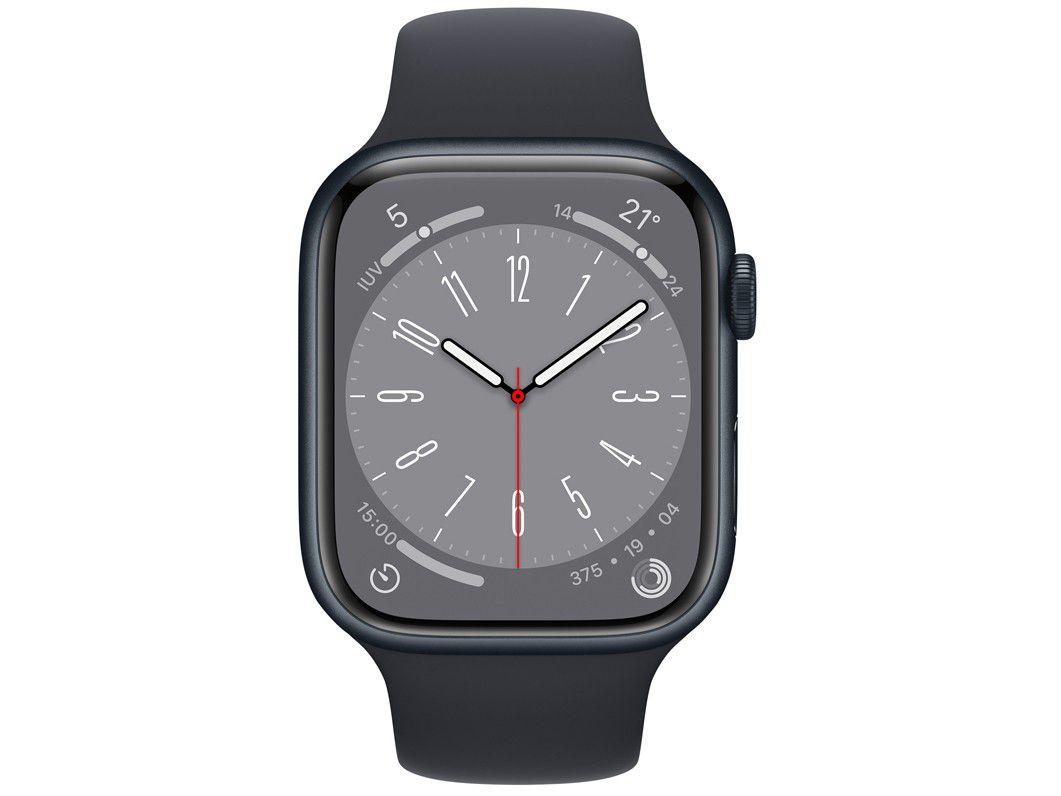 Apple Watch Series 8 45mm GPS Caixa Alumínio Meia-noite Apple Watch Series 8 45mm GPS Caixa Alumínio Meia-noite