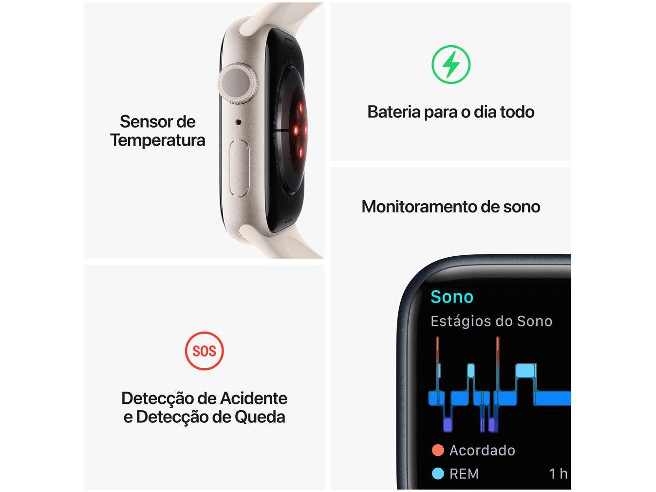 Apple Watch Series 8 45mm GPS Caixa Alumínio (PRODUCT)RED Pulseira Esportiva