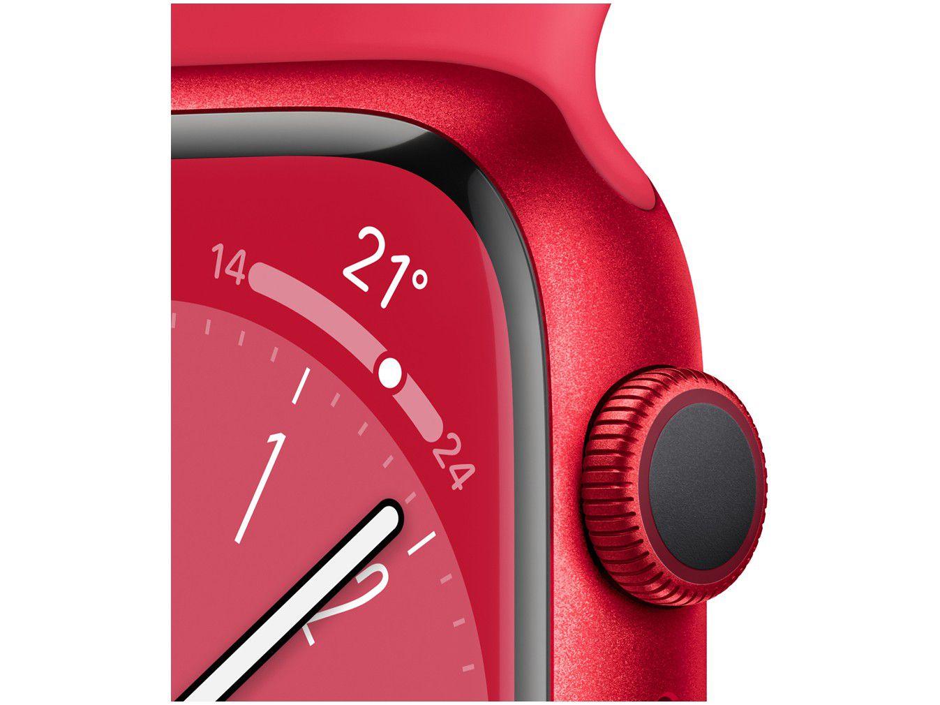 Apple Watch Series 8 45mm GPS Caixa Alumínio (PRODUCT)RED Pulseira Esportiva