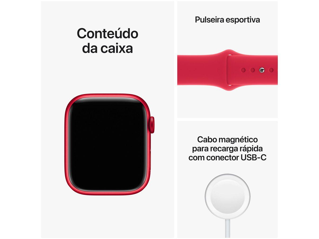 Apple Watch Series 8 45mm GPS Caixa Alumínio (PRODUCT)RED Pulseira Esportiva