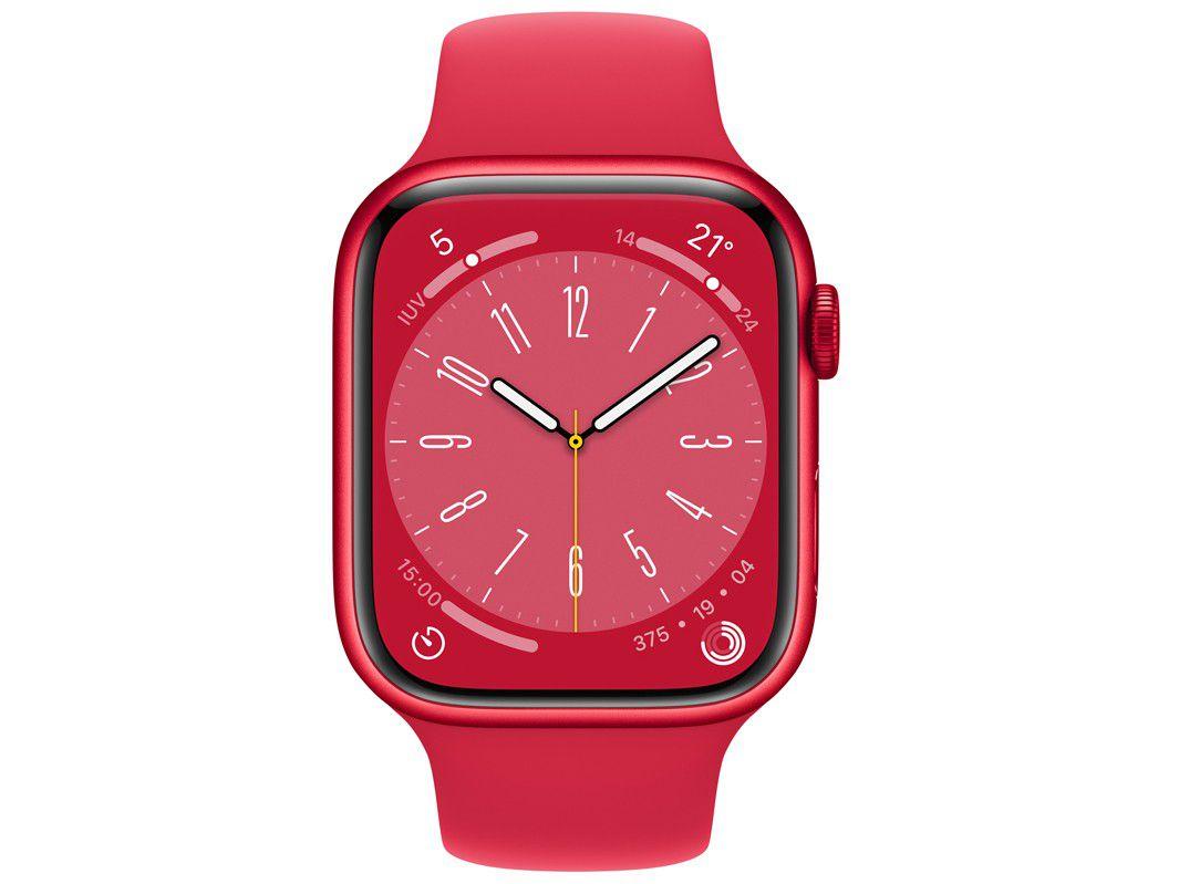 Apple Watch Series 8 45mm GPS Caixa Alumínio (PRODUCT)RED Pulseira Esportiva