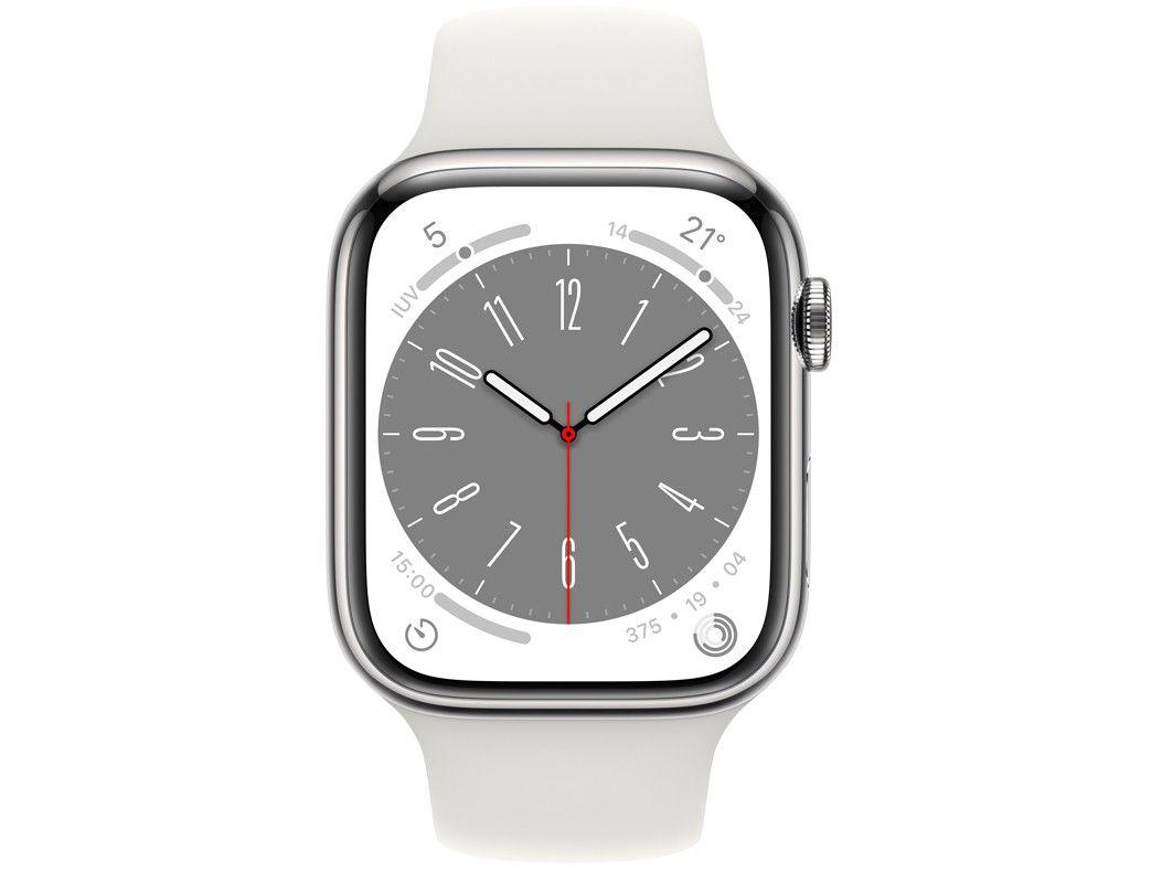 Apple Watch Series 8 45mm GPS + Cellular Caixa Prateada Aço Apple Watch Series 8 45mm GPS + Cellular Caixa Prateada Aço