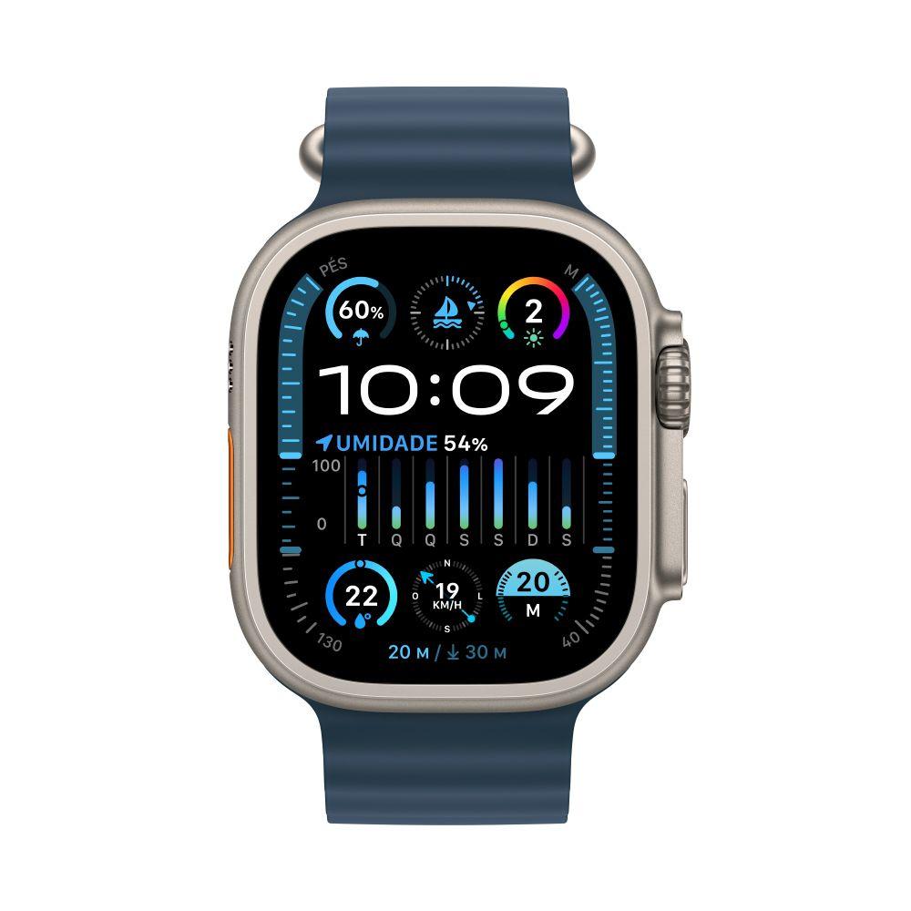Apple Watch Ultra 2 49mm GPS + Cellular, Case de Titânio Apple Watch Ultra 2 49mm GPS + Cellular, Case de Titânio
