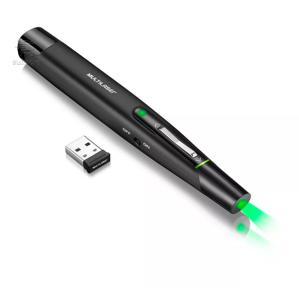 Apresentador Passador de Slides 2.4ghz Laser Verde AC278 Multilaser ...