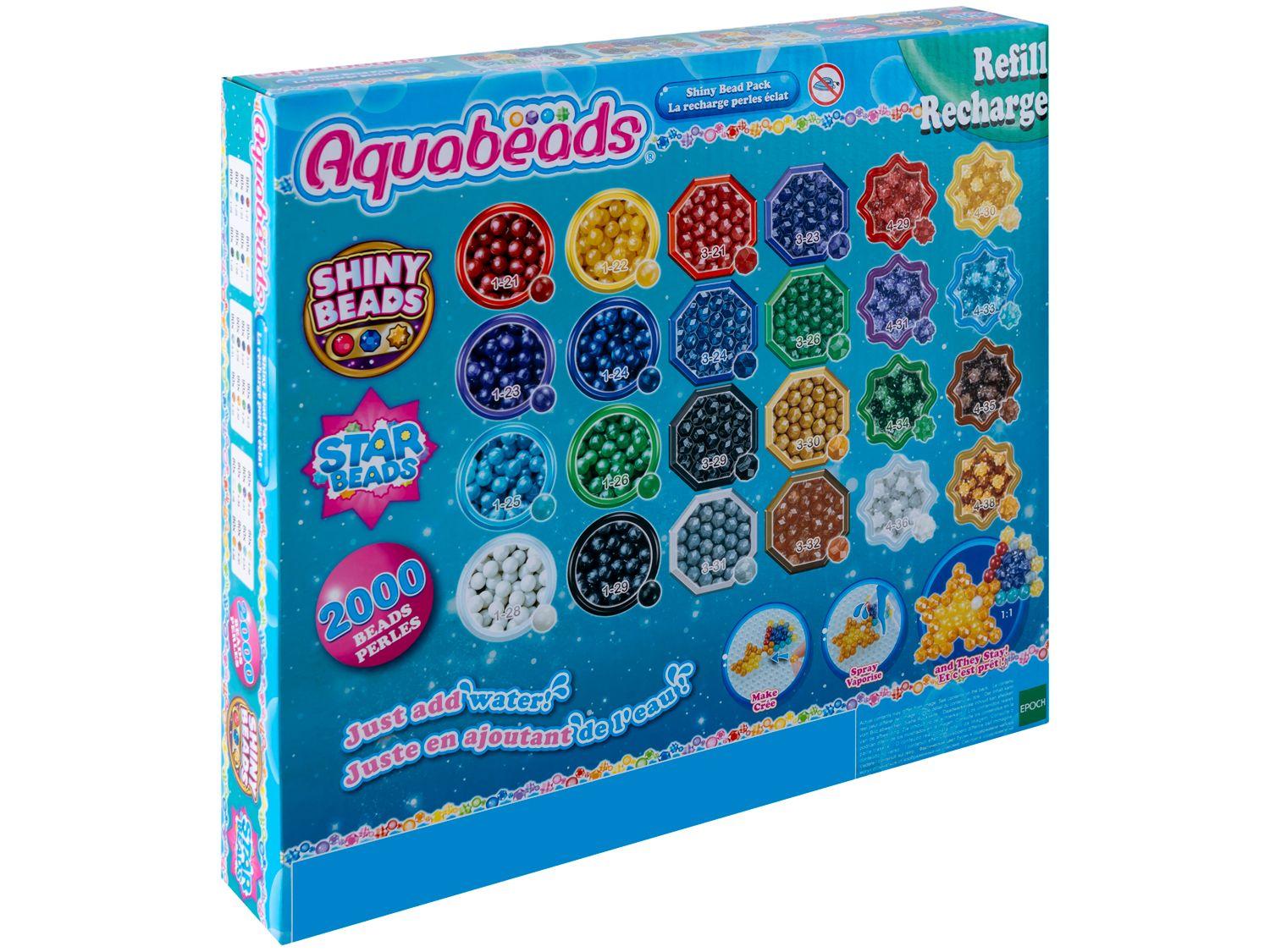Aquabeads Refil Shiny Bead Pack 2000 Peças