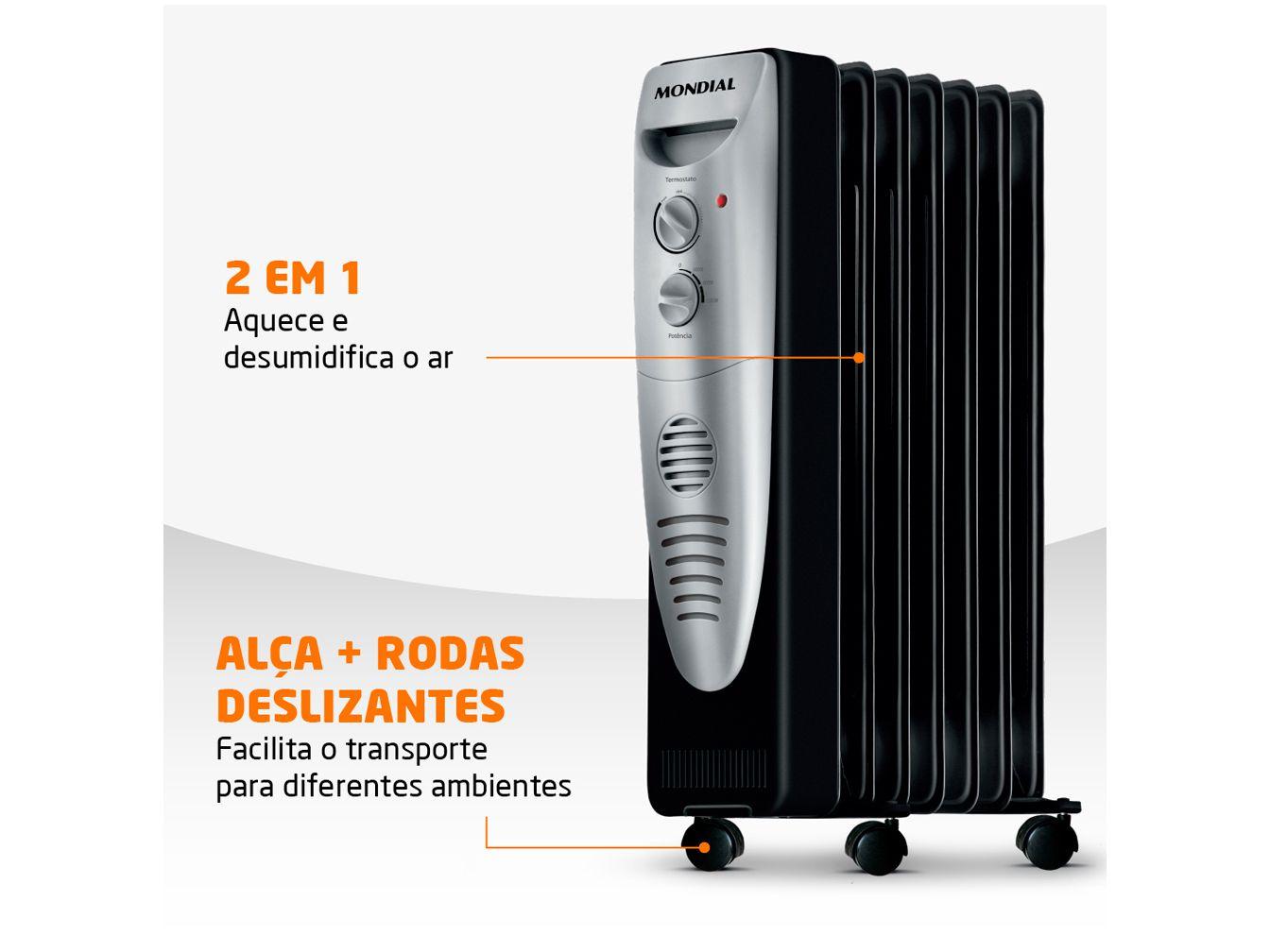 Aquecedor a Óleo Mondial A-06 Portátil