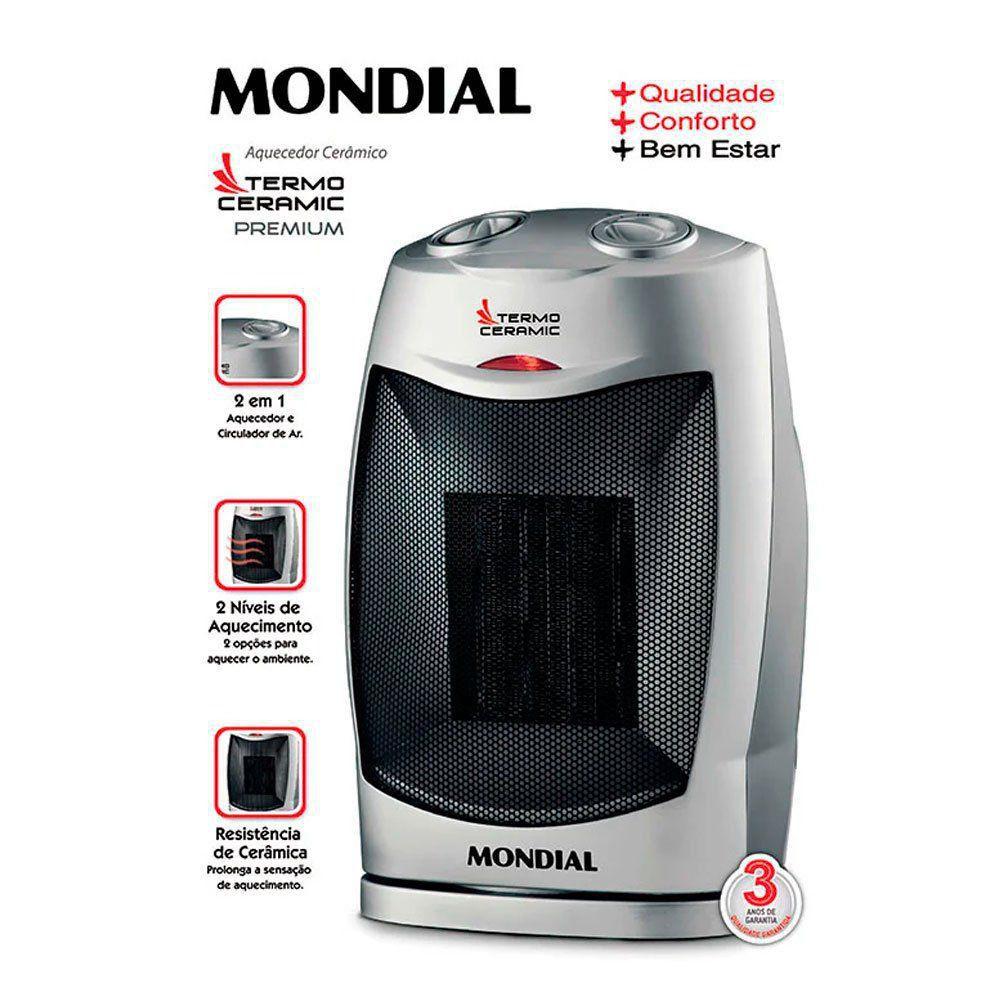 Aquecedor Elétrico Termo Ceramic Mondial A-05 - Inox - Aquecedor de ...