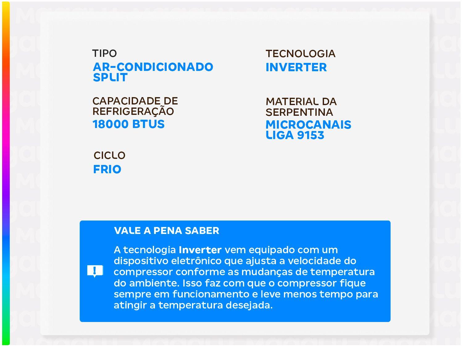Ar-condicionado Split 18.000 BTUs Consul Inverter Frio CBL18CB