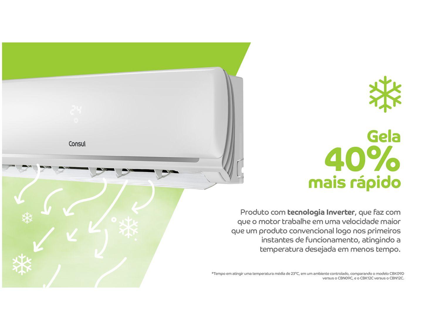 Ar-condicionado Split 9.000 BTUs Consul Triple Inverter Frio PRO CBL09DB