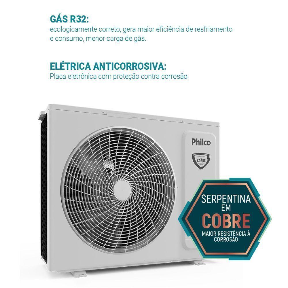 Detalhe do painel de controle do Ar Condicionado Split Inverter Philco PAC12FB