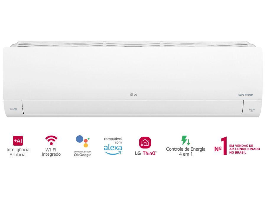 Ar-condicionado Split LG Dual Inverter  Voice +AI 18.000 BTUs Frio S3-Q18KL31B