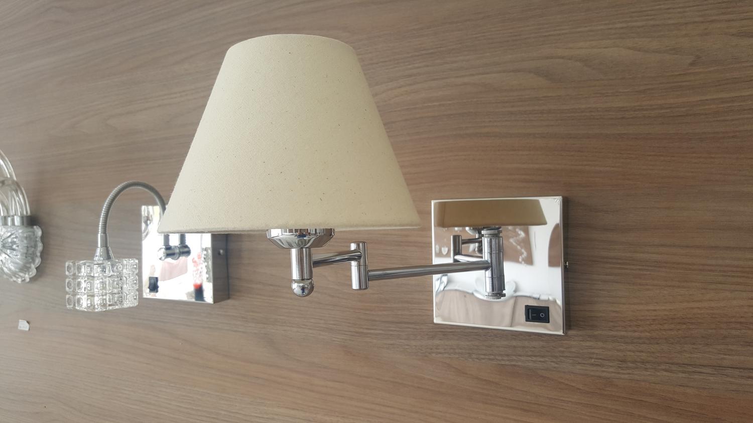 Arandela Articulada Com Cúpula Para Cabeceira de Cama - Ms Luminárias ...