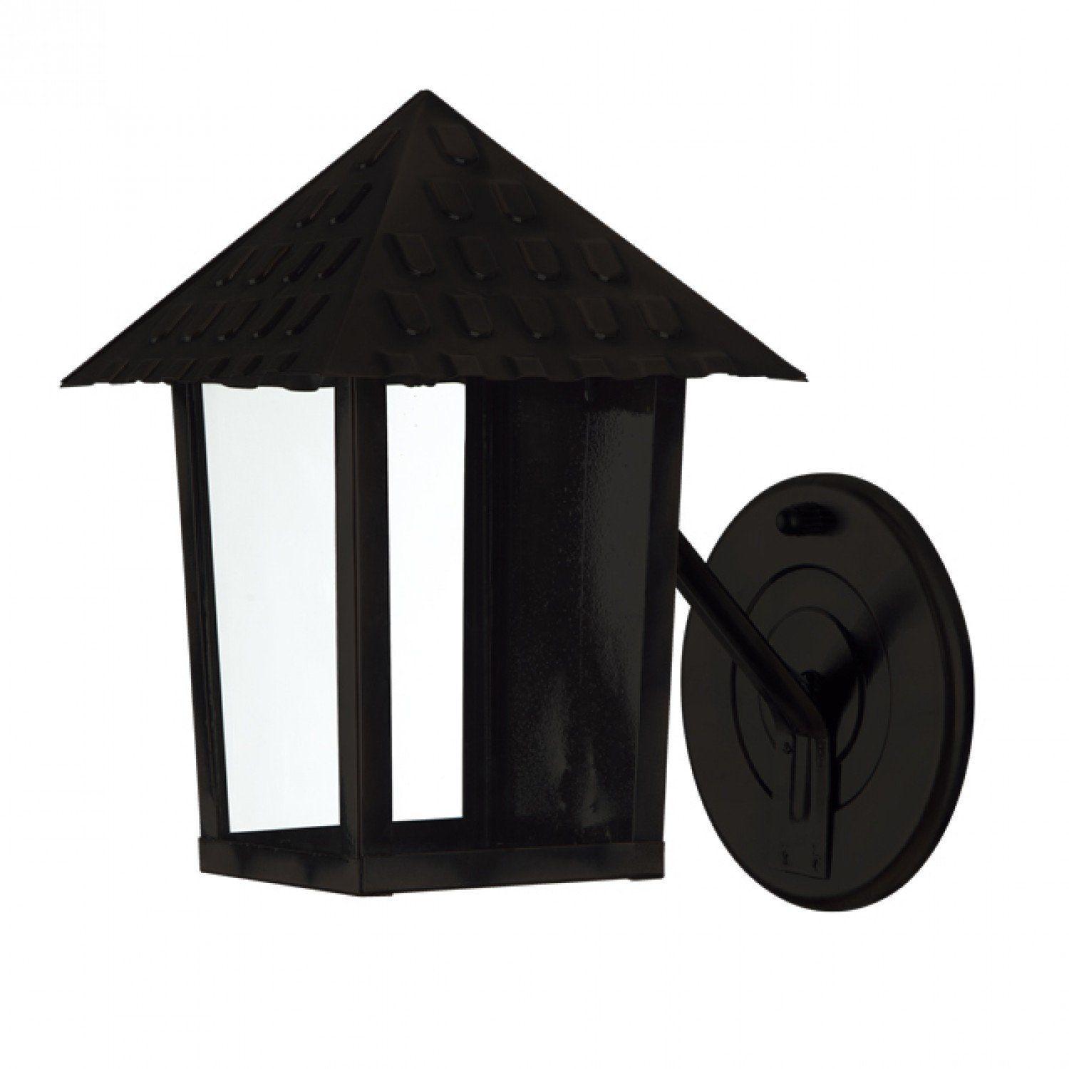 Arandela Colonial Quadrada Vidro Liso Blumenau Preto Luminária de