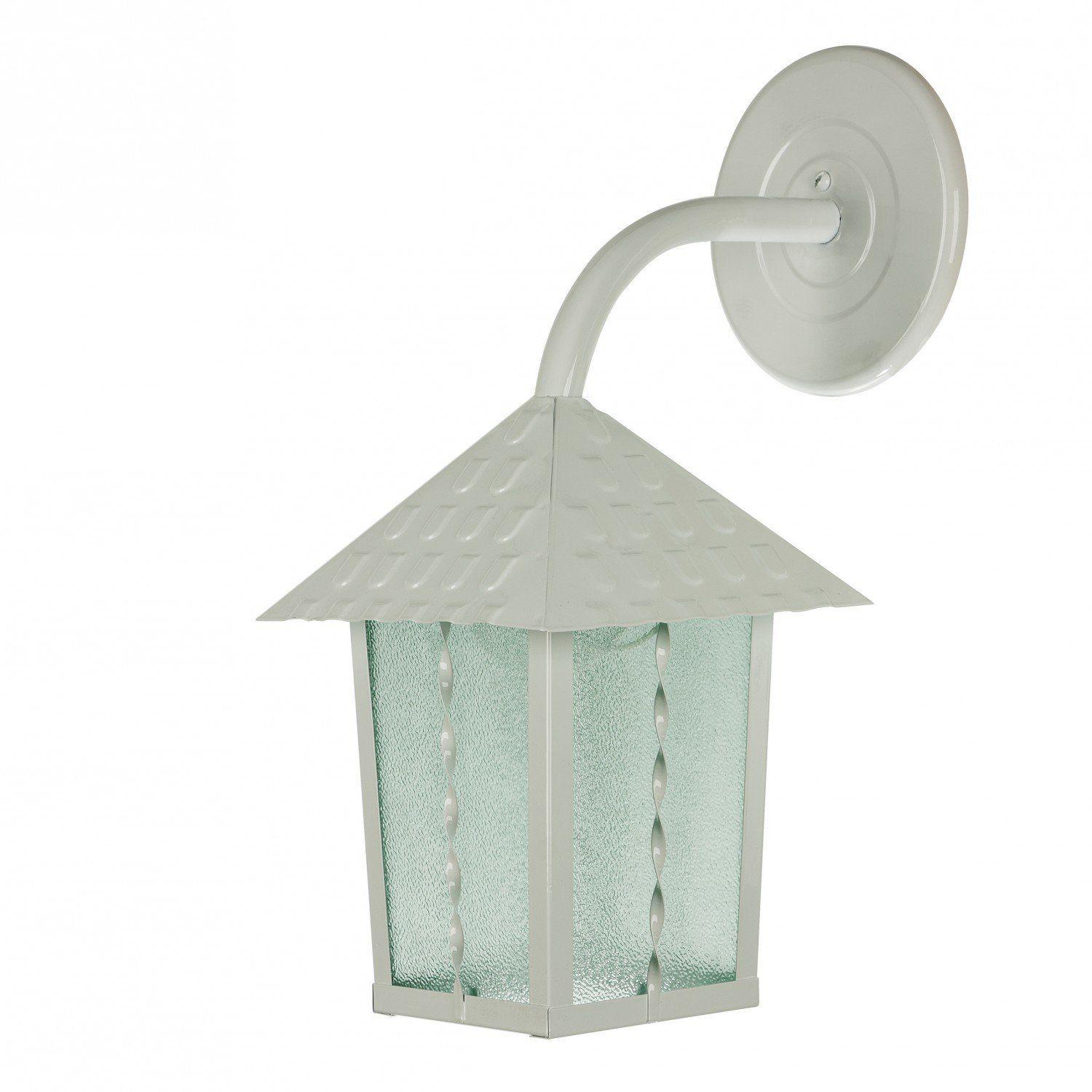 Arandela Colonial Quadrada Vidro Pontilhado Blumenau Branco Luminária