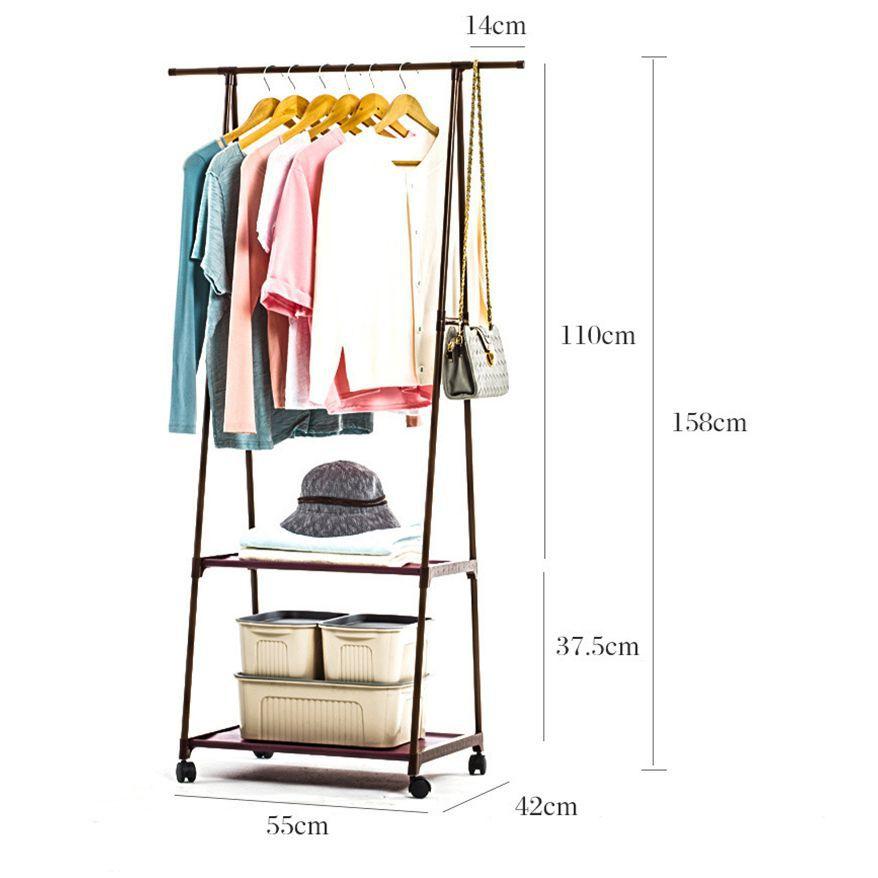 Arara de Roupas Cabideiro Sapateira Closet Multifuncoes Prateleira Com