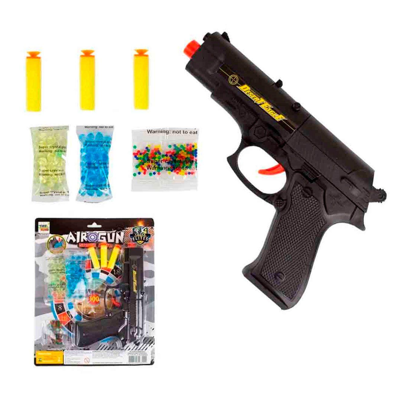 Arma Nerf Brinquedo Pressão Lança Dardos E Bolinhas De Gel