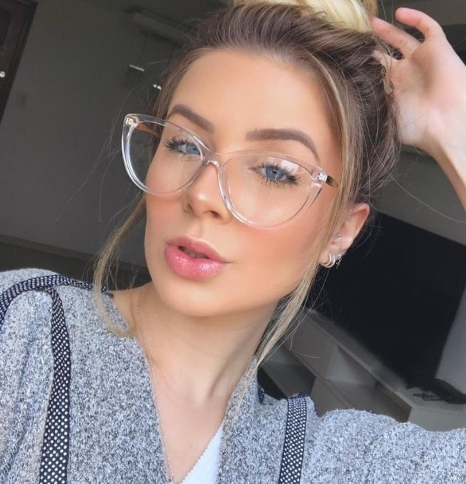 Armação De Óculos Para Grau Feminina Gatinho Malévola Transparente - Palas  Eyewear - Armação de Óculos - Magazine Luiza