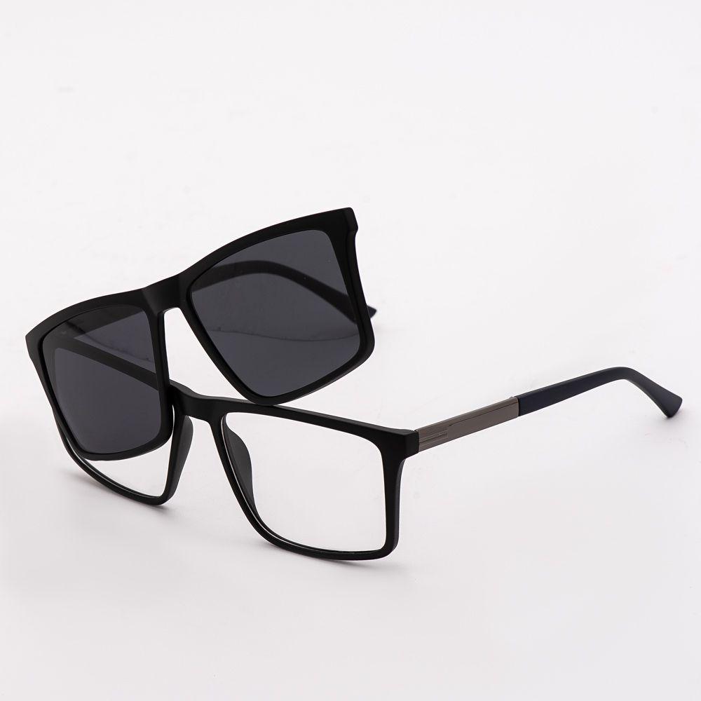 Armação Óculos Clipon 2 Em 1 Grau Masculino Retangular Mumbai - Shark Óculos  - Armação de Óculos - Magazine Luiza