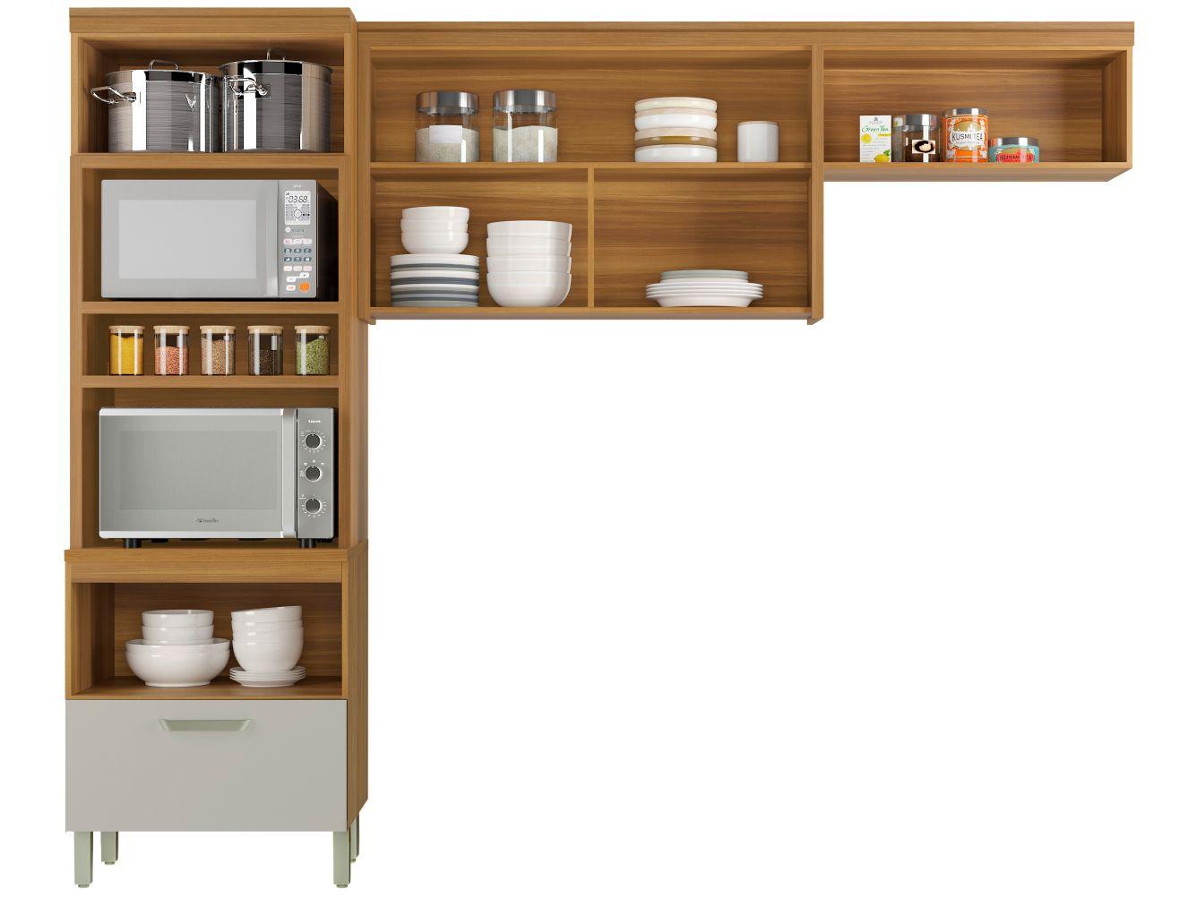 Armário de Cozinha Compacta Nesher Realeza Nicho para