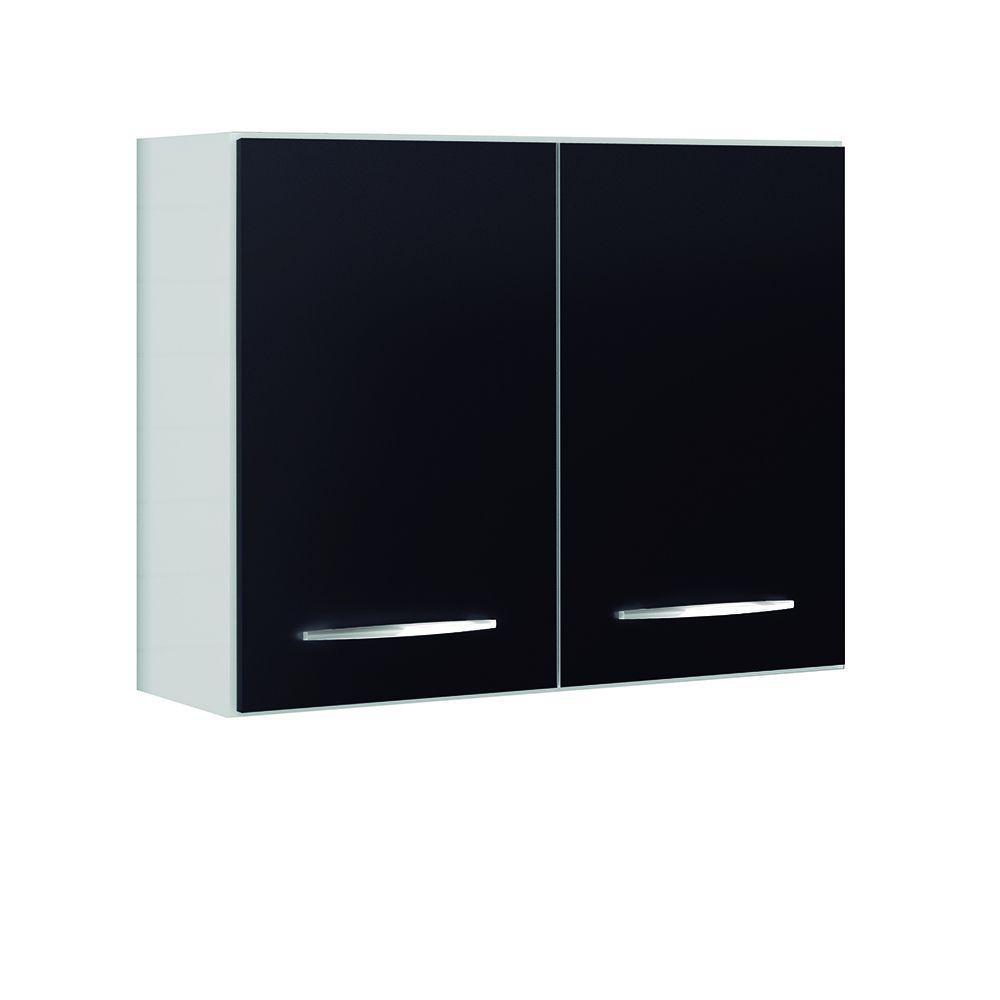 photo Armario De Cozinha Suspenso Branco armario de cozinha suspenso aereo moblis rebeca 2 portas branco preto moblis