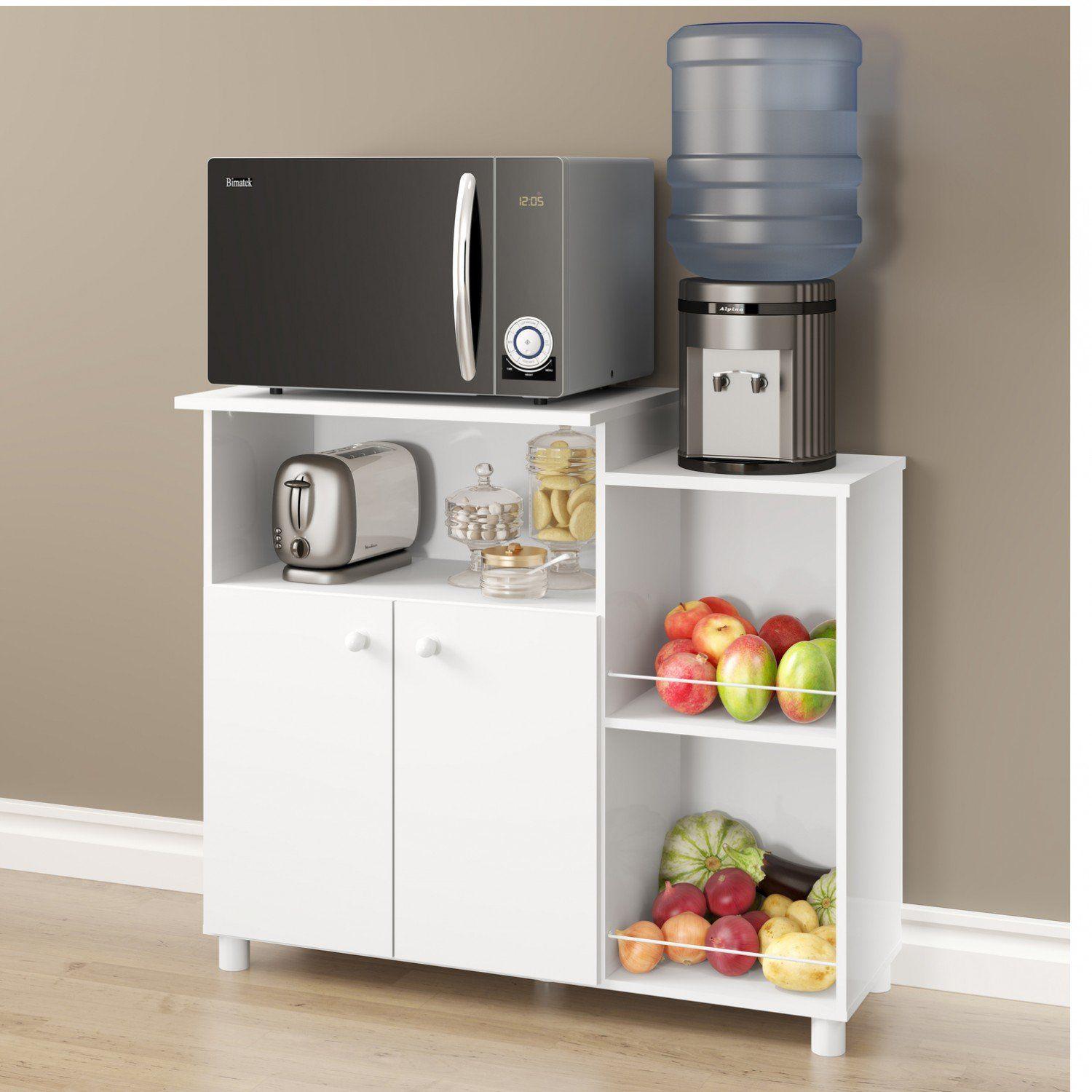 Armário Fruteira 2 Portas com Nicho Espresso Móveis Branco - Armário de