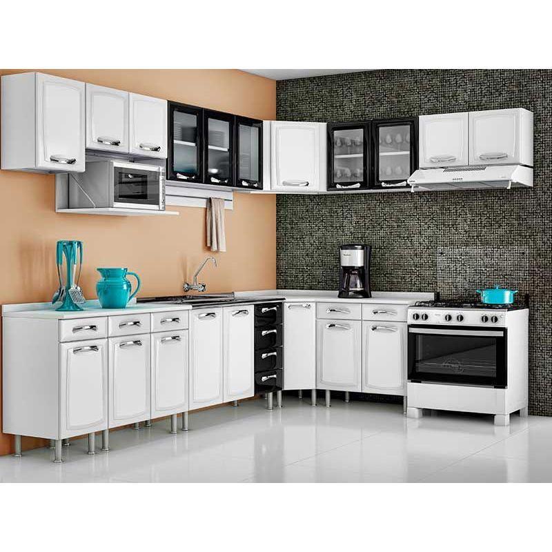 Armário Itatiaia Aéreo Canto Premium IA Aço Branco - Armário de Cozinha ...