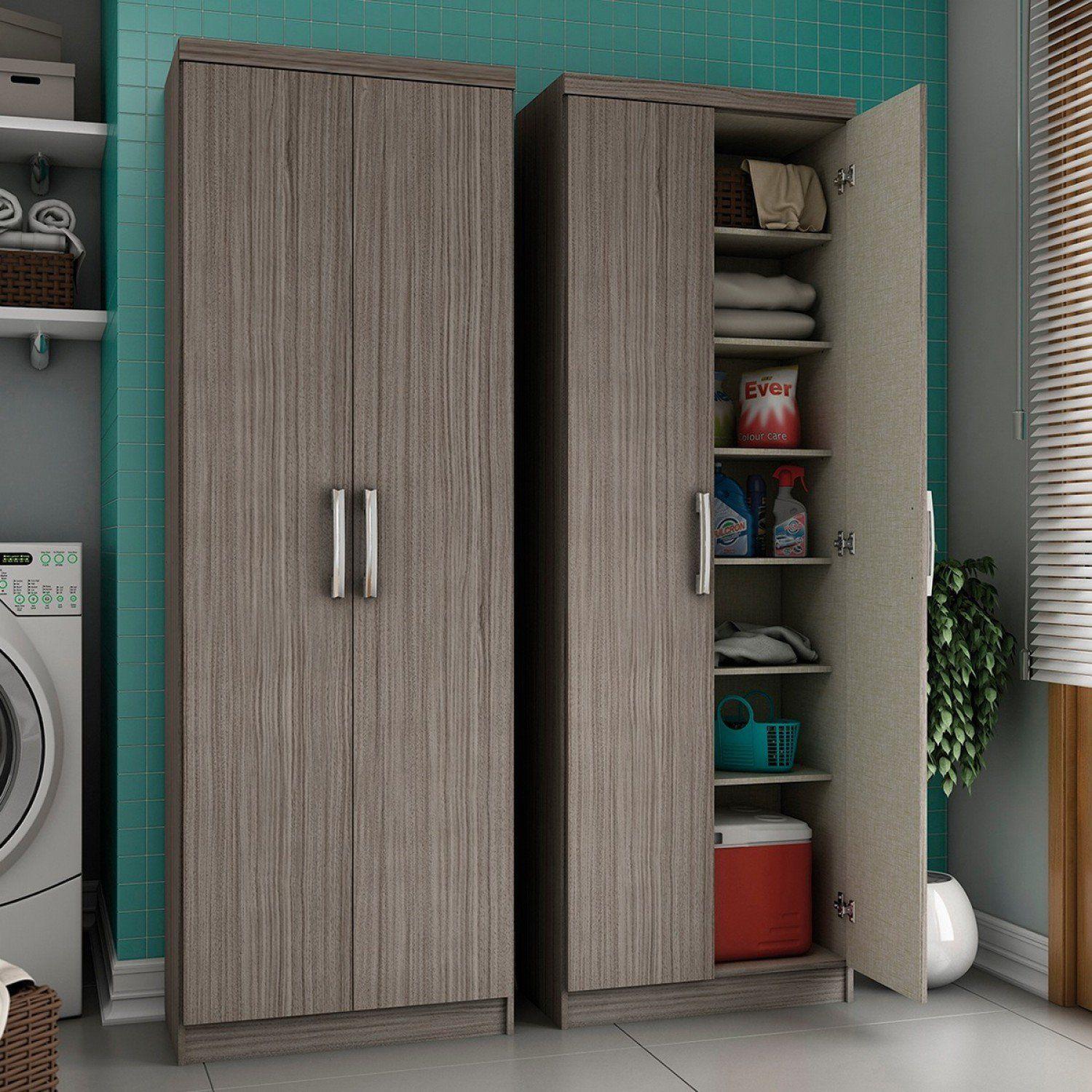 Armário Multiuso 2 Portas e 6 Prateleiras Margarida Henn Malbec