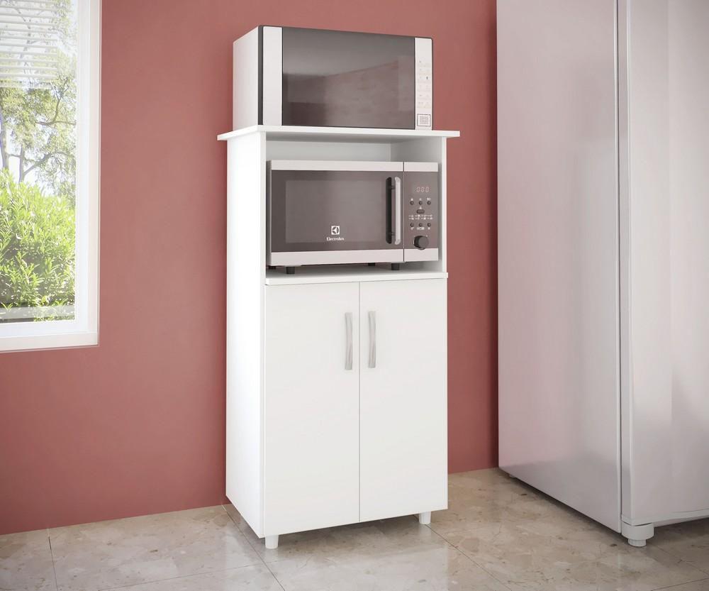 Armário Multiuso para Forno e Microondas Maestro Branco - Genialflex