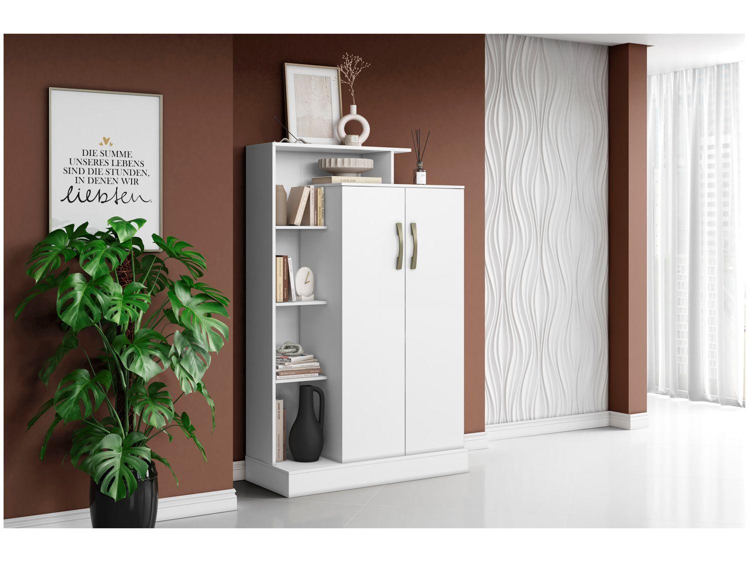 Armário Office Multiuso 2 Portas 7 Prateleiras Aramóveis Florença