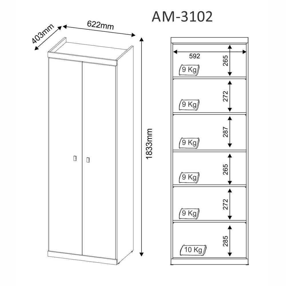 Armário para Despensa 5 Prateleiras AM3102 Tecno Móbili - Móveis para