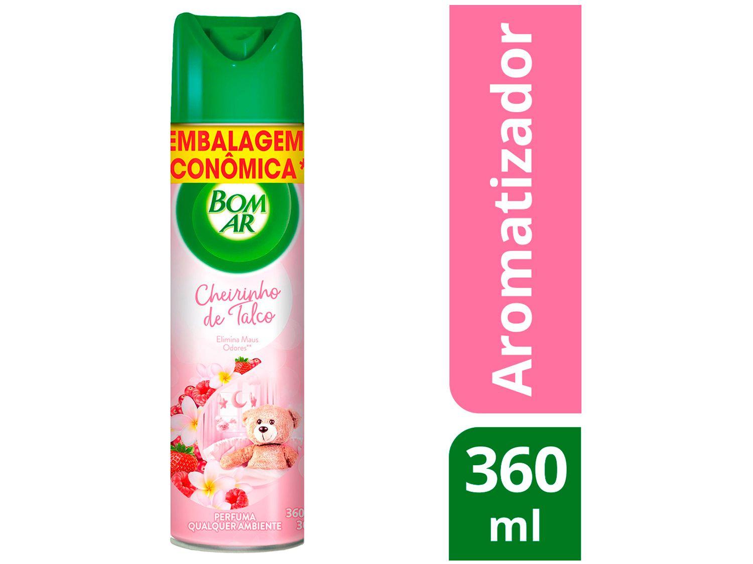Aromatizador de Ambiente Aerossol Bom Ar 3072562 Cheirinho de Talco Embalagem Econômica 360ml