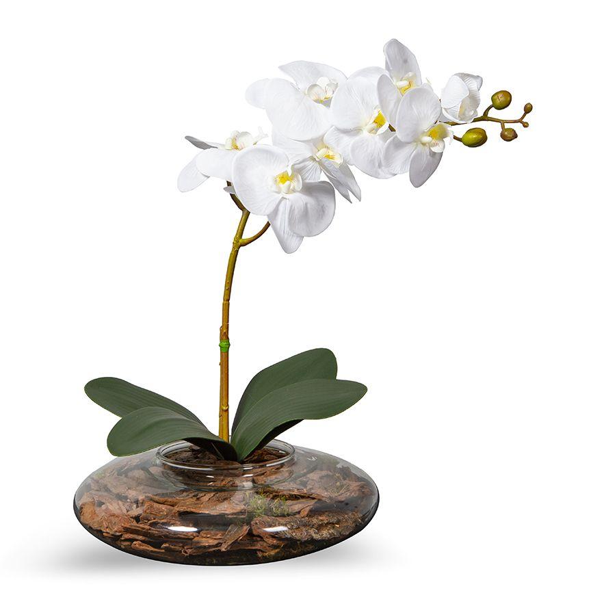 Arranjo Centro de Mesa Orquídea Branca Artificial Vaso Grande - Decore  Fácil Shop - Centro de Mesa - Magazine Luiza