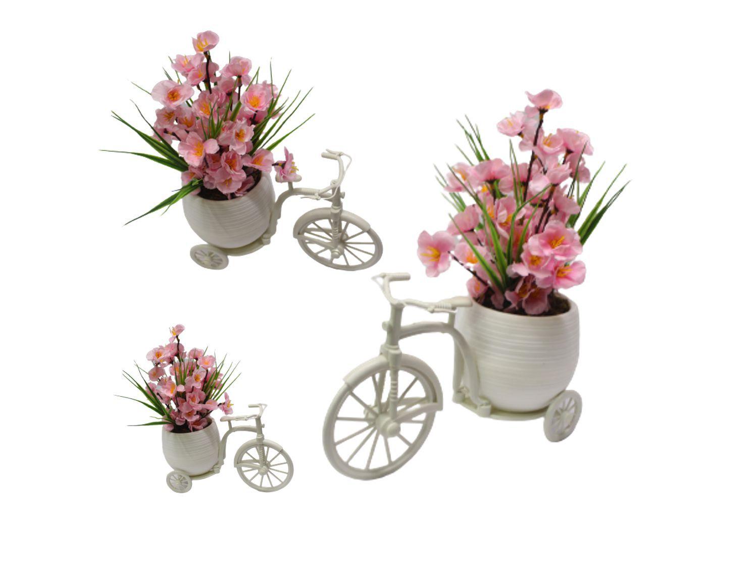 Arranjo Cerejeira Rosa Sakura Artificial Vaso Triciclo Branco - JL FLORES  ARTIFICIAIS - Flores de Natal - Magazine Luiza
